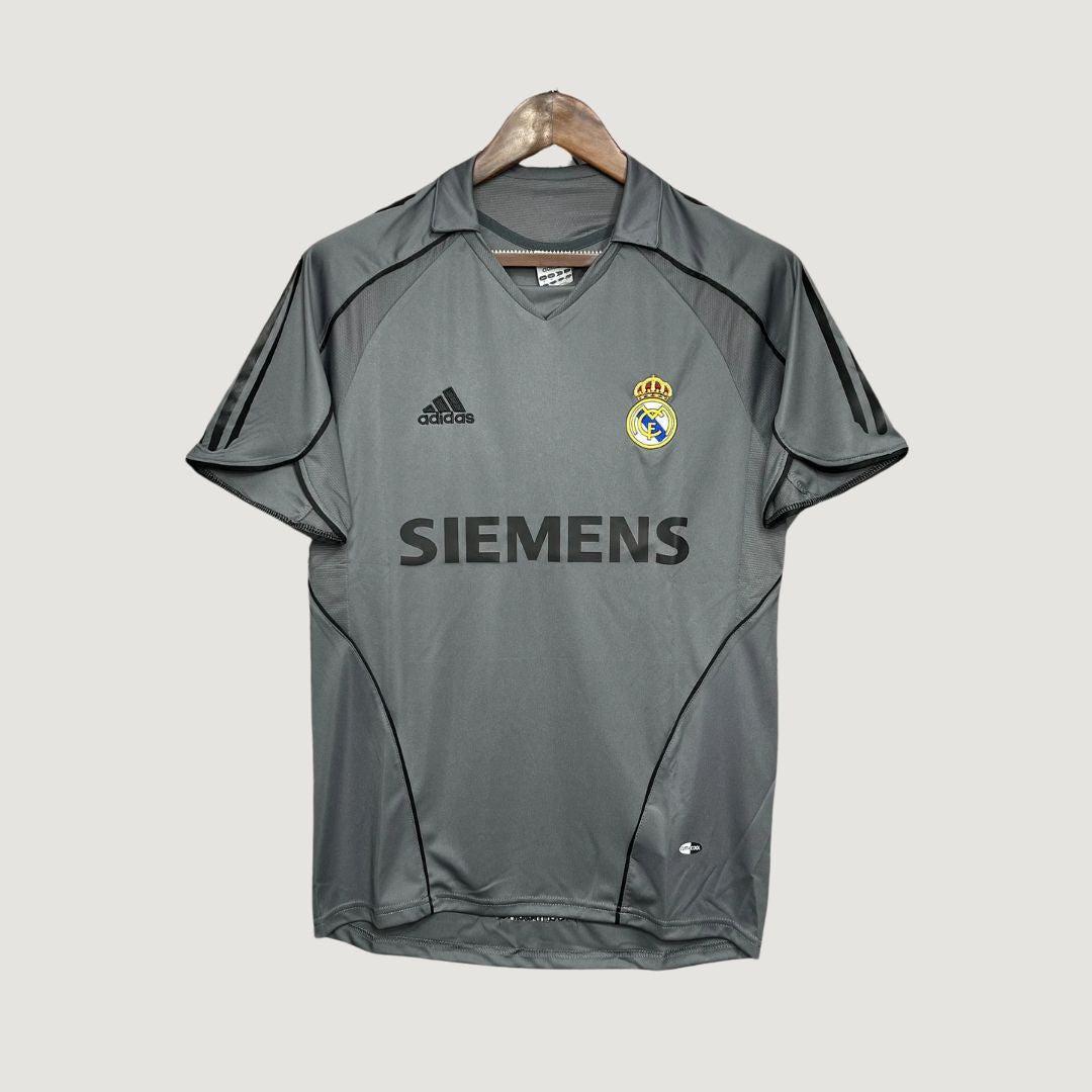 Real Madrid – Maillot Rétro Extérieur 2005/2006 – Gris - avant