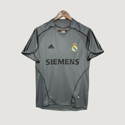Real Madrid – Maillot Rétro Extérieur 2005/2006 – Gris - avant