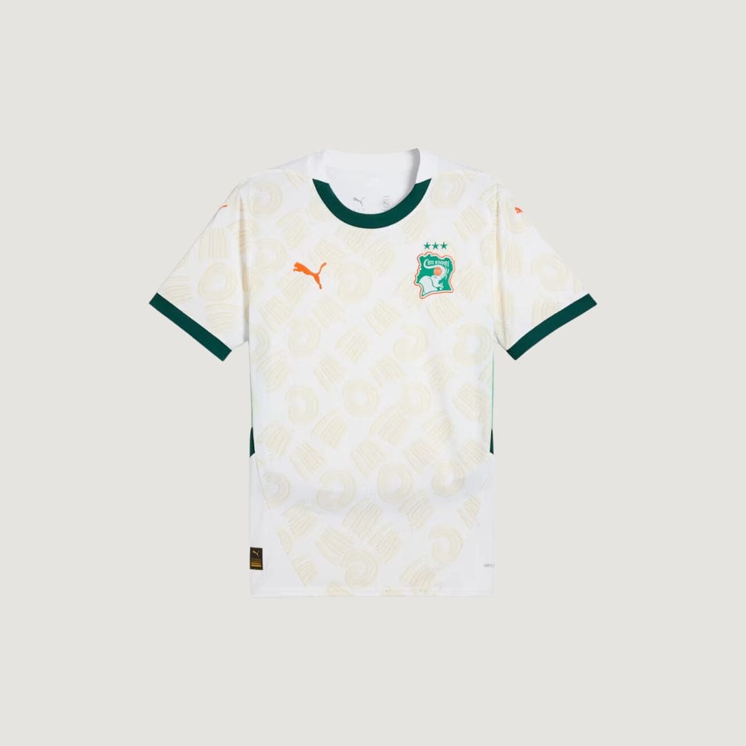 Côte d’Ivoire - Maillot Extérieur 24/25 - Blanc, Vert - avant
