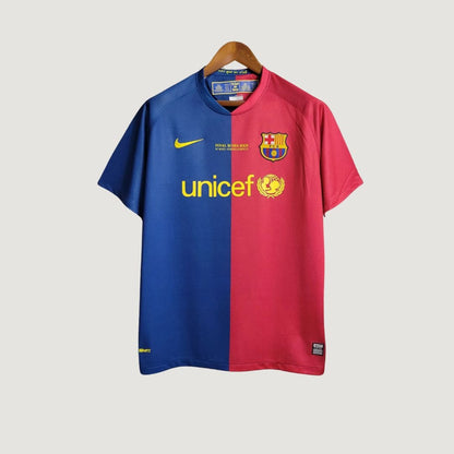 FC Barcelone - Maillot Rétro 08/09 - Bleu, Rouge - avant