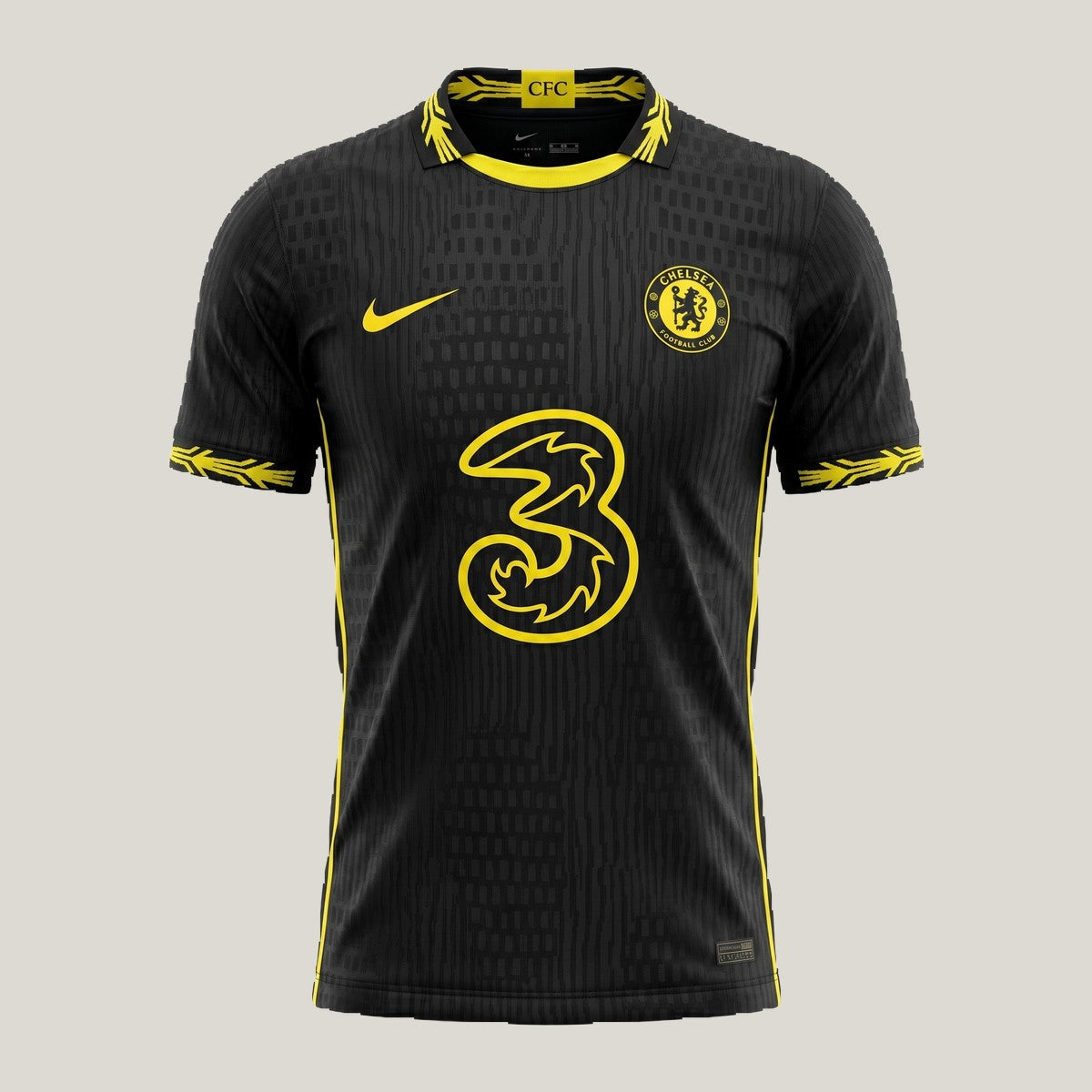 Chelsea – Maillot Extérieur 26/27 – Noir, Jaune - avant