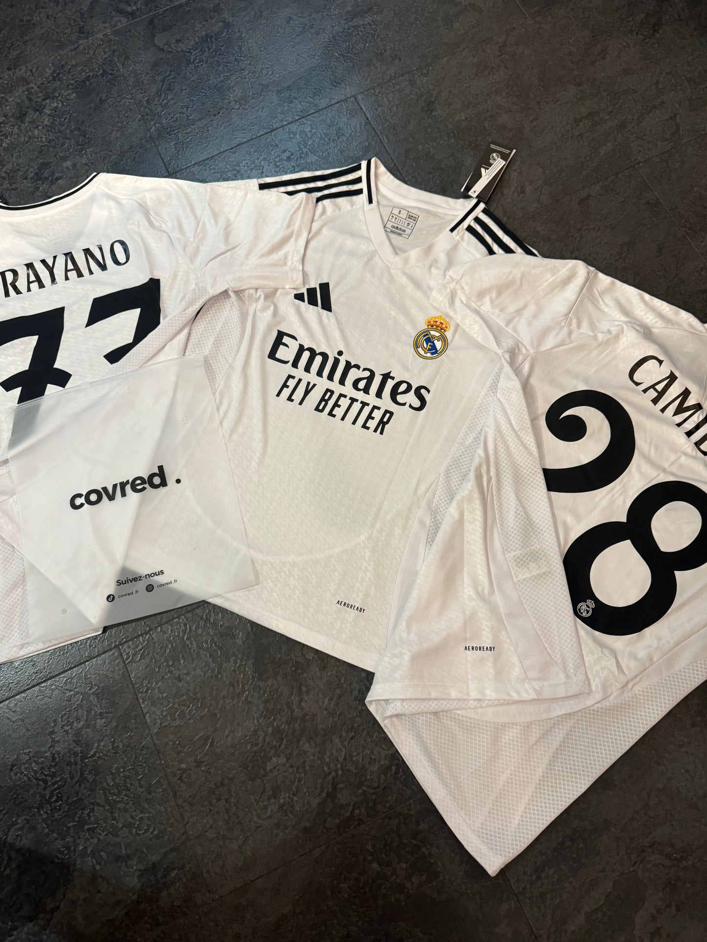 Real Madrid - Maillot Domicile 24/25 - Blanc / Noir ( Fan ) DERBYX
