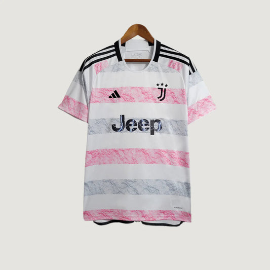 Juventus - Maillot Extérieur 23/24- Rose, Blanc ( Fan ) DERBYX