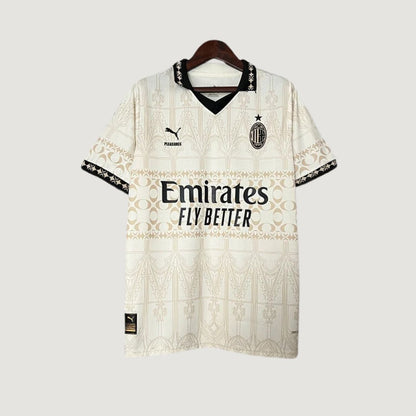 AC Milan - Maillot x PLEASURES Forth  - Crème, Noir ( Fan ) DERBYX