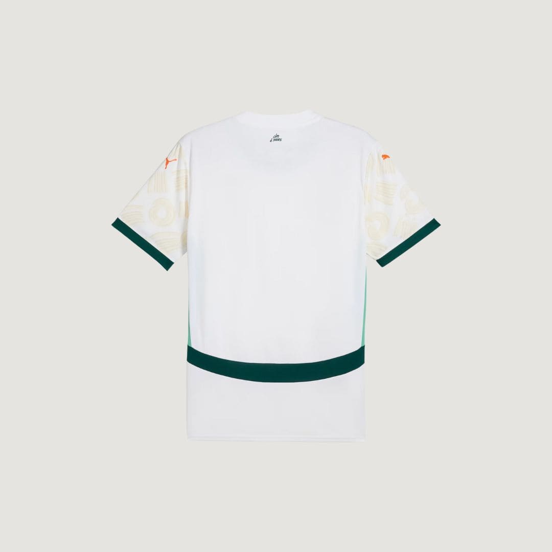 Côte d’Ivoire - Maillot Extérieur 24/25 - Blanc, Vert - dos