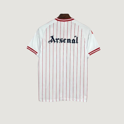 Arsenal FC – Maillot Concept 2025/26 – Blanc à Rayures Rouges - dos