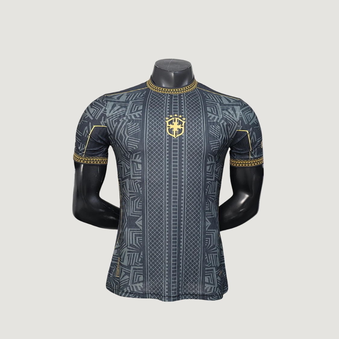 Brésil – Maillot Concept 2026 – Noir, Gris, Or - dos