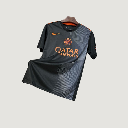 Inter Milan – Maillot Pré-Match 2025/26 – Noir, Gris, Orange - dos