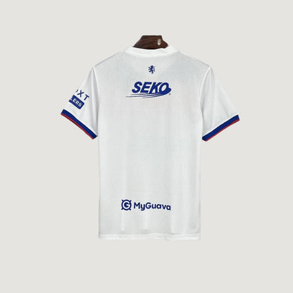 Rangers – Maillot Extérieur 2025/26 – Blanc, Bleu - dos