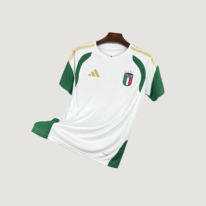 Italie – Maillot Pré-Match Coupe du Monde 2026 (Tiro) – Blanc, Vert, Or - dos