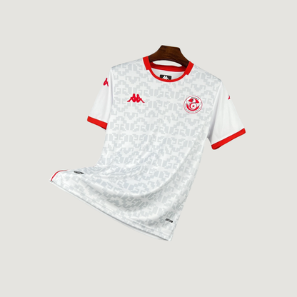 Tunisie – Maillot Extérieur Coupe du Monde 2026 – Blanc, Rouge, Gris - dos
