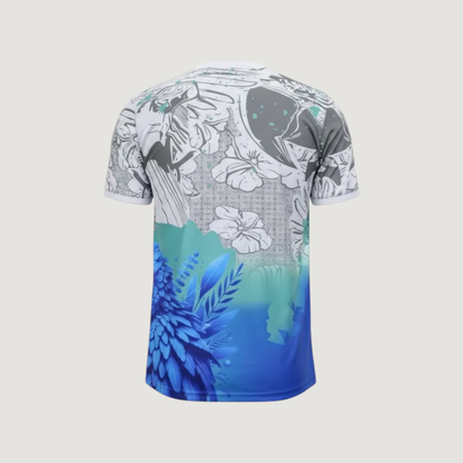 Brésil – Maillot Concept “Perroquet Bleu” 2025/26 – Blanc, Bleu - dos