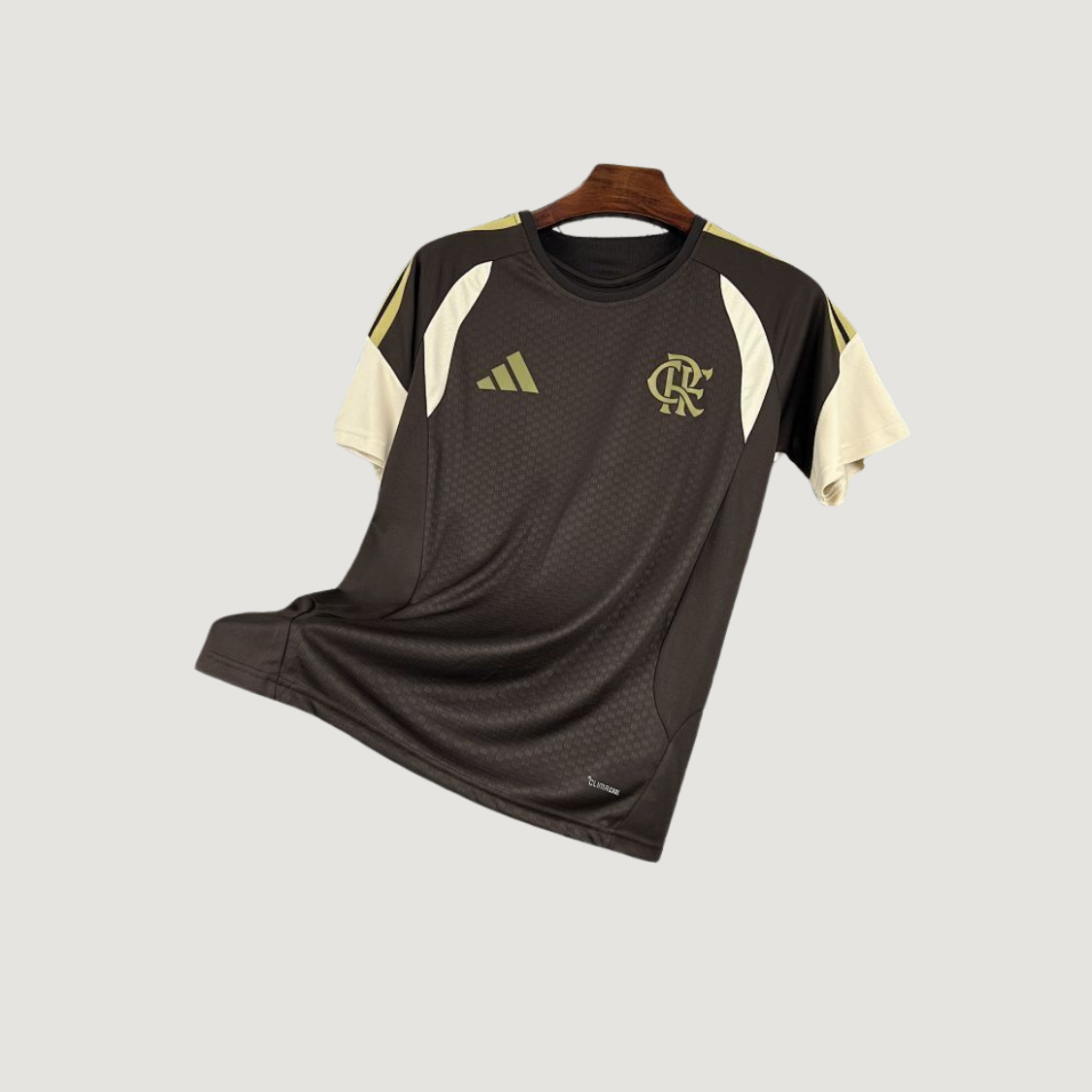 Flamengo – Maillot Pré-Match 2025/26 Homme – Marron, Beige - dos