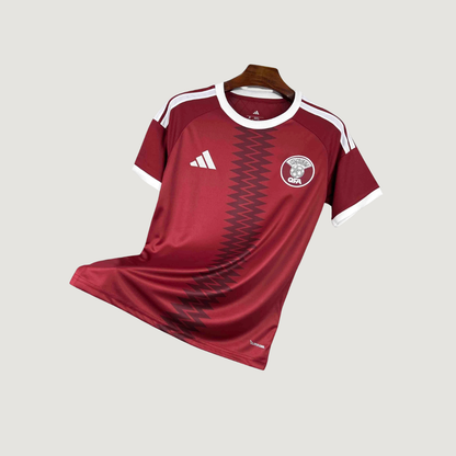 Qatar – Maillot Domicile Coupe du Monde 2026 – Bordeaux, Blanc - dos