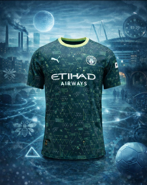Manchester City – Maillot Fourth 2025/26 – Vert - dos