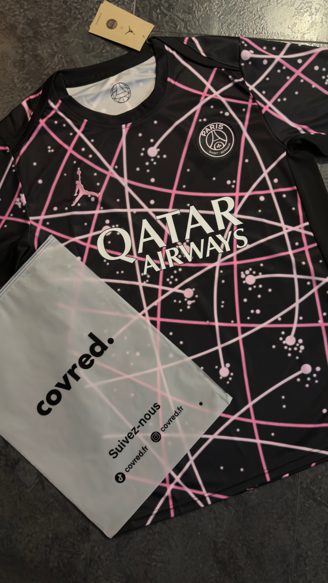 Paris Saint-Germain – Maillot Entraînement 25/26 – Noir,Rose - dos