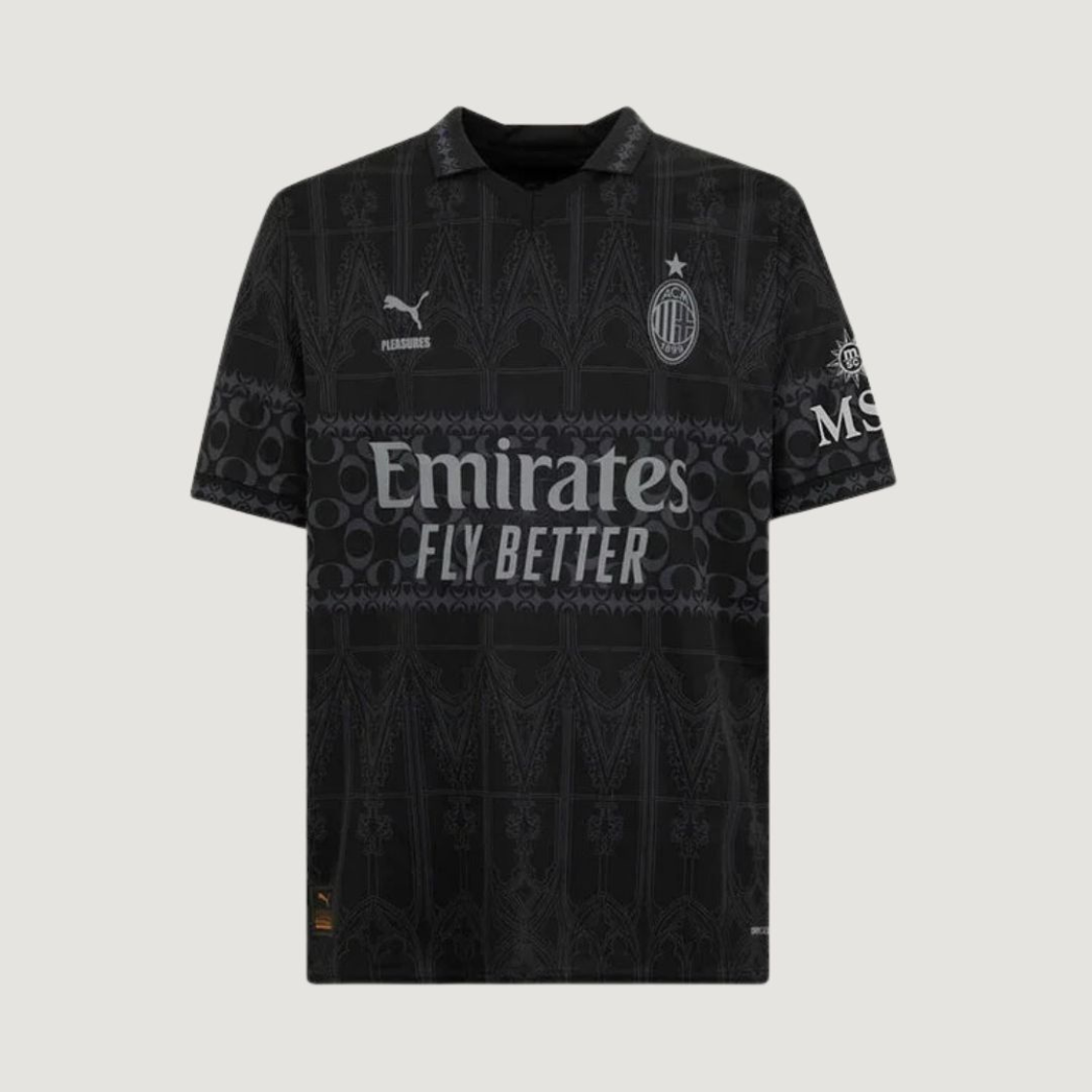 AC Milan - Maillot x PLEASURES Forth 23/24 - Noir DERBYX