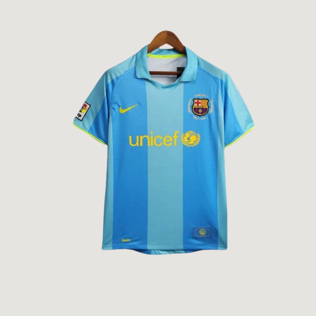FC BARCELONE - MAILLOT RÉTRO 07/08 - BLEU DERBYX