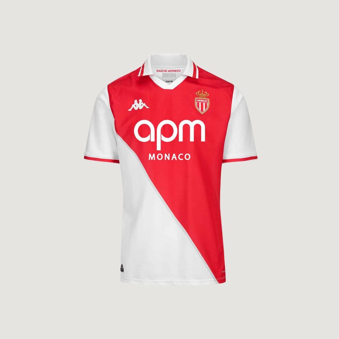 AS MONACO - MAILLOT DOMICILE 24/25 - ROUGE, BLANC DERBYX
