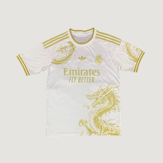 REAL MADRID - MAILLOT CONCEPT - DRAGON BLANC, DORÉ DERBYX