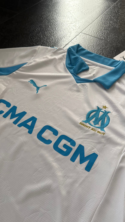 Olympique de Marseille – Maillot Domicile 25/26 – Blanc & Bleu Azur - dos
