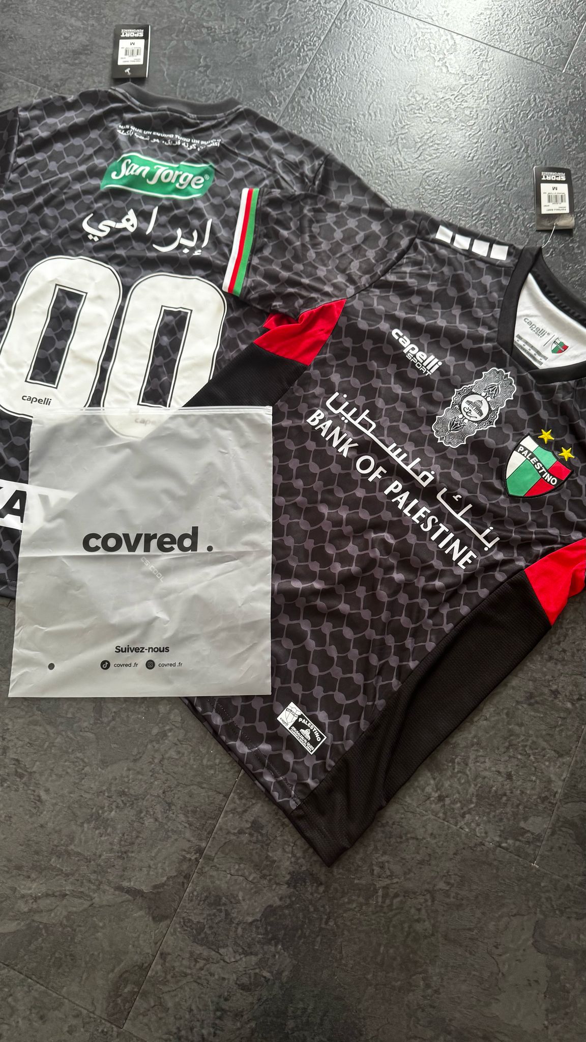 Palestino - Maillot Extérieur 24/25 - Noir DERBYX
