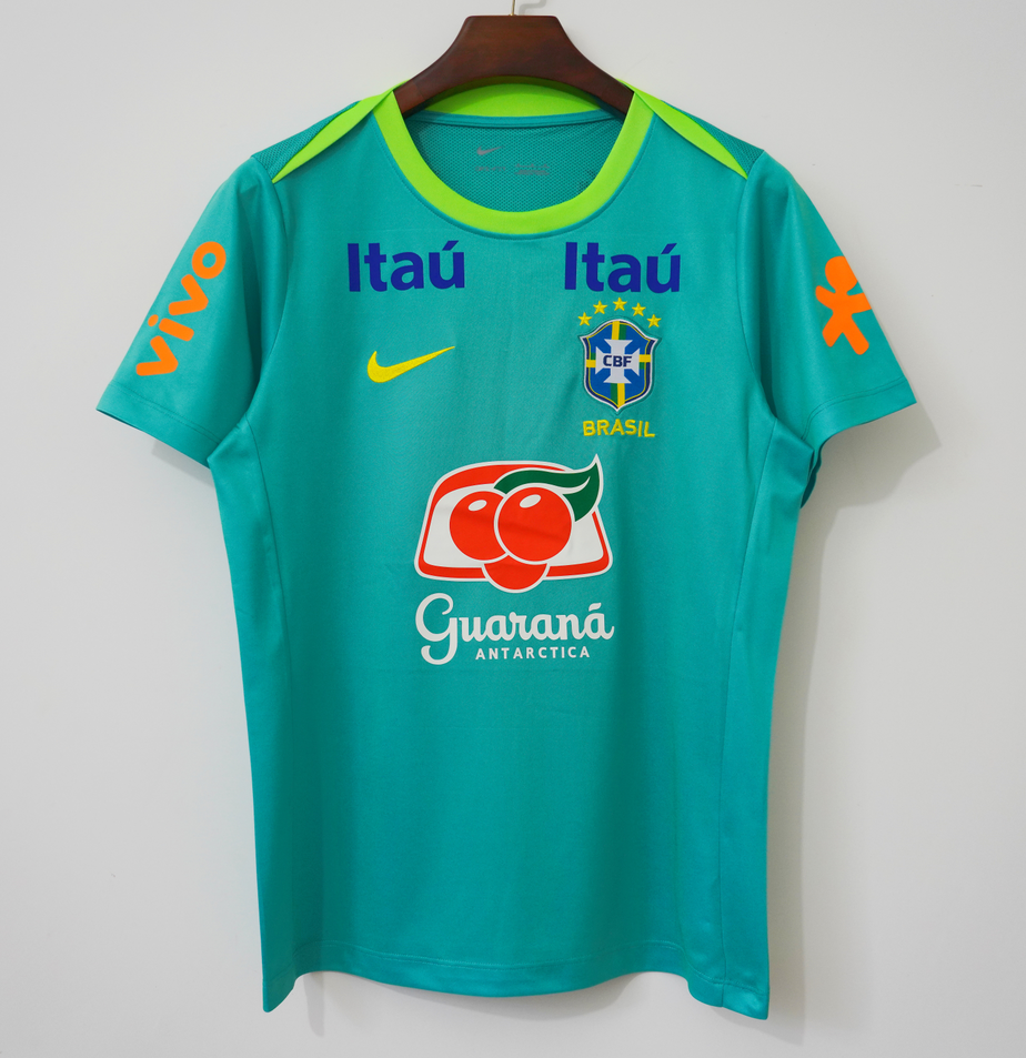 2004 Maillot Brésil training green Rétro DERBYX