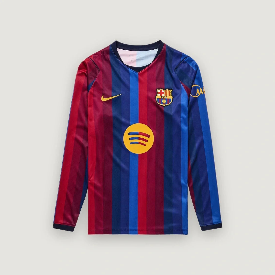FC Barcelone – Maillot Domicile Manches Longues 2026/27 – Bleu, Grenat & Or - avant