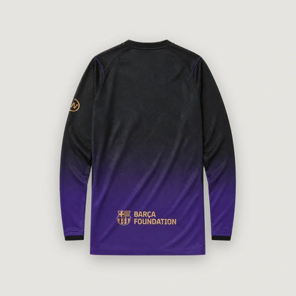 FC Barcelone – Maillot Extérieur Manches Longues 2026/27 – Noir, Violet & Or - dos