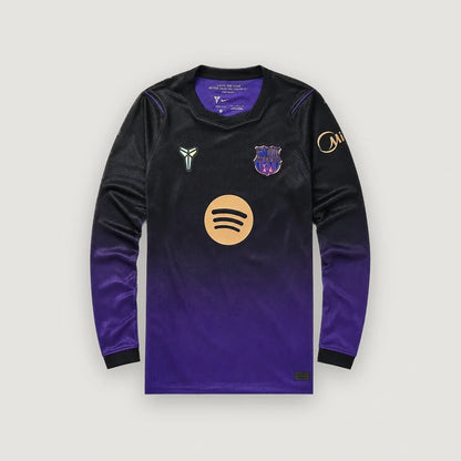 FC Barcelone – Maillot Extérieur Manches Longues 2026/27 – Noir, Violet & Or - avant