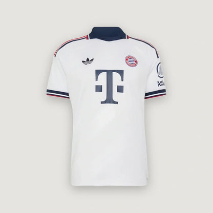Bayern Munich – Maillot Extérieur 2026/27 – Blanc, Bleu marine - avant