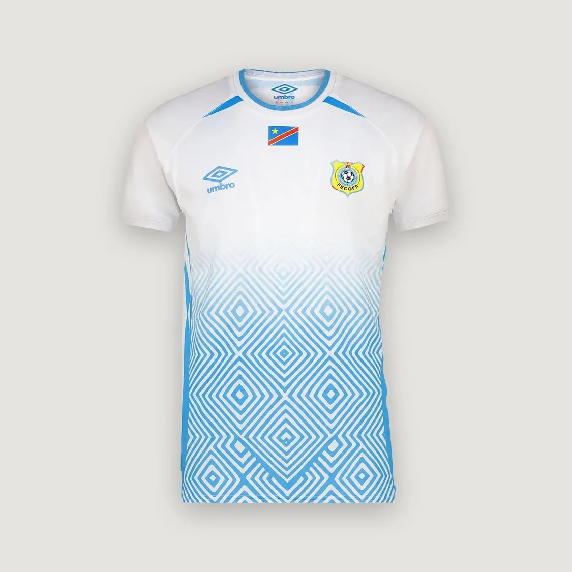 Congo – Maillot Extérieur Coupe du Monde 2026 – Blanc, Bleu Ciel - avant