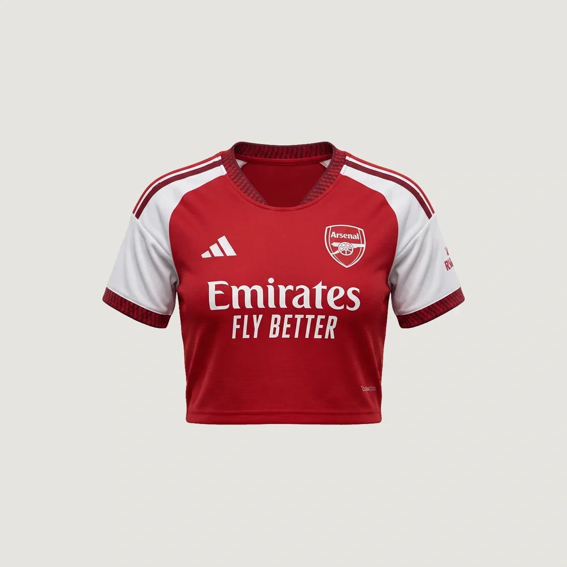 Arsenal FC – Crop Top Domicile 2026/27 – Rouge, Blanc - avant