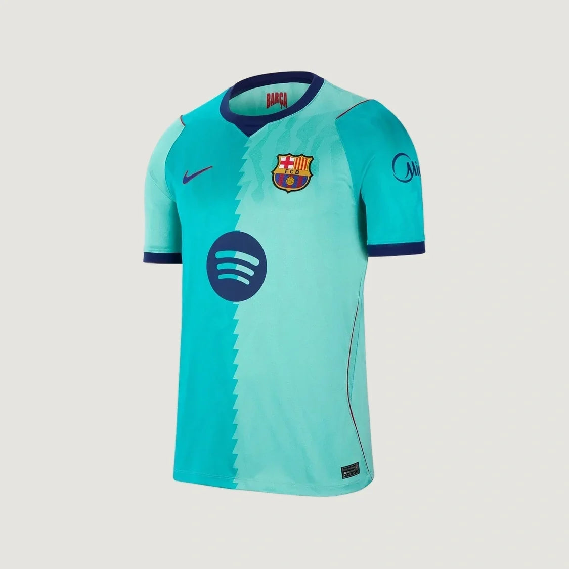 FC Barcelone – Maillot Third 2026/27 – Vert menthe, Bleu marine - avant