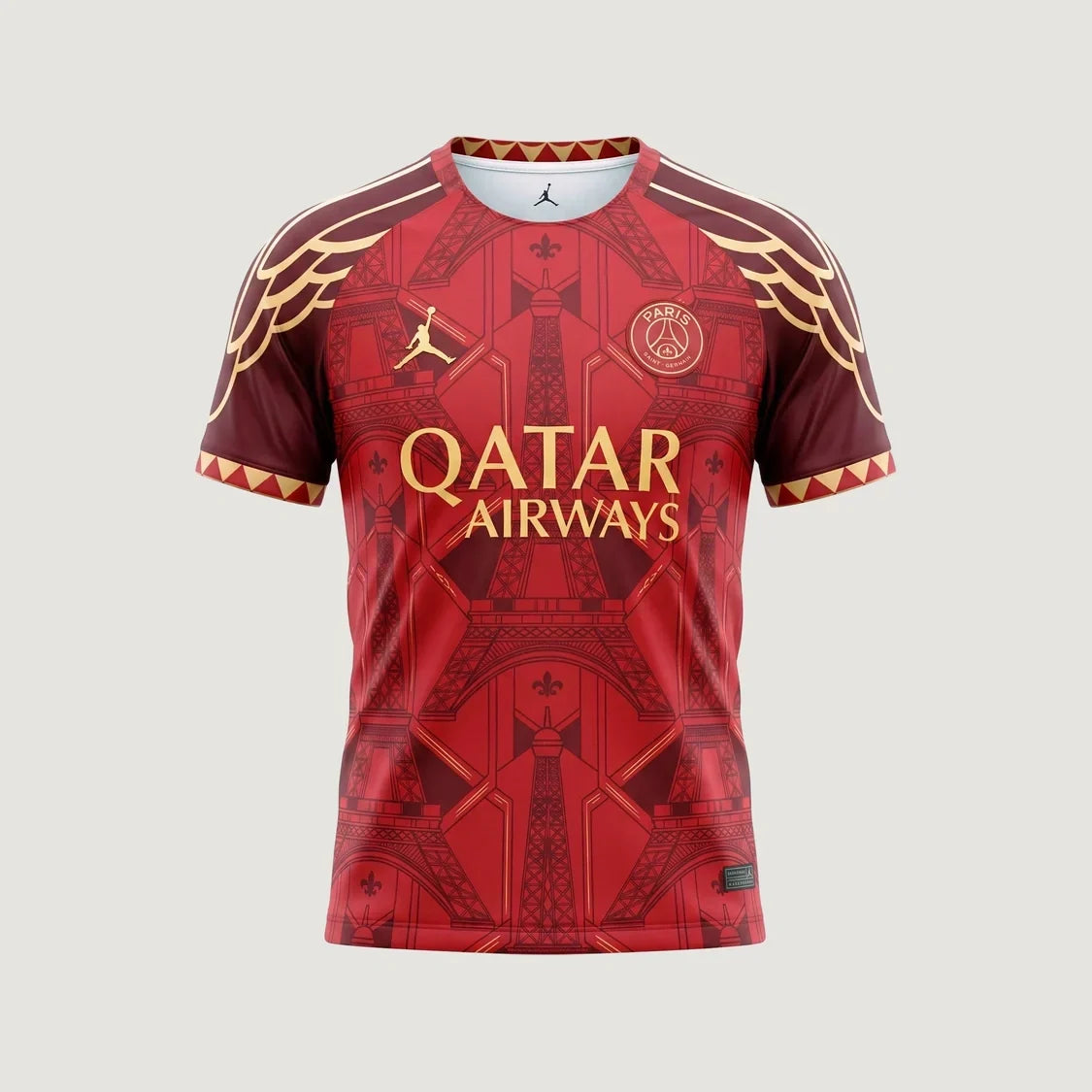 Paris Saint-Germain – Maillot Concept 2026/27 – Rouge, Bordeaux, Or - avant