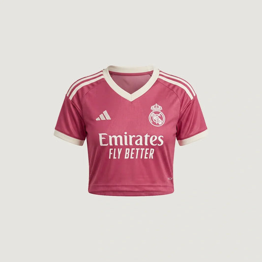 Real Madrid – Crop Top Third 2026/27 – Rose, Crème - avant
