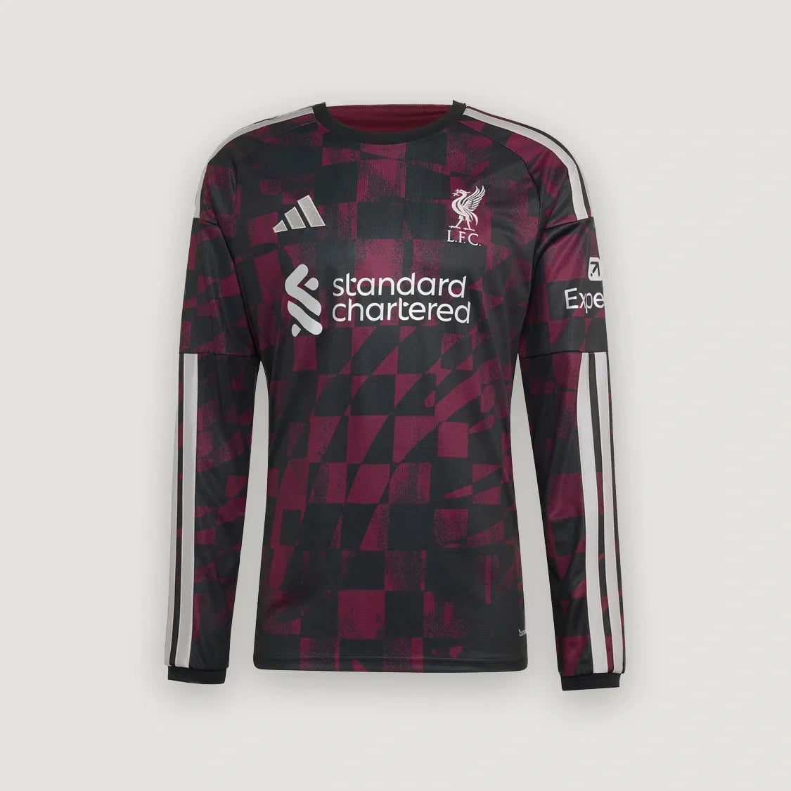 Liverpool – Maillot Third Manches Longues 2026/27 – Noir, Bordeaux - avant