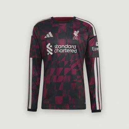 Liverpool – Maillot Third Manches Longues 2026/27 – Noir, Bordeaux - avant