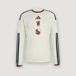Manchester United – Maillot Third Manches Longues 2026/27 – Crème, Bordeaux - avant