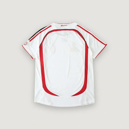 AC Milan – Maillot Rétro Extérieur 2006/07 – Blanc & Rouge - dos
