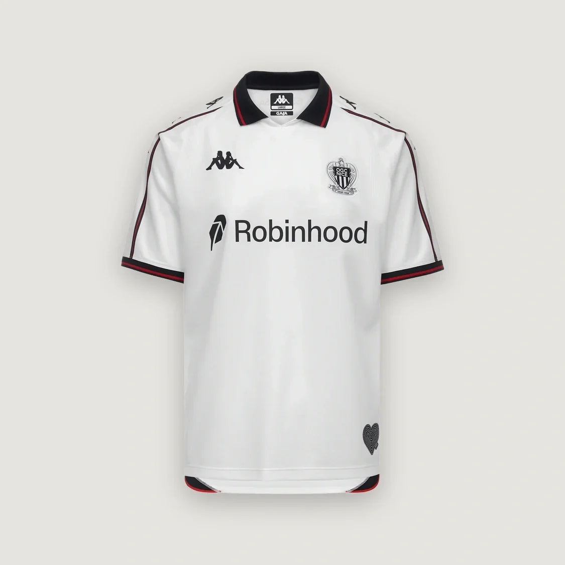 OGC Nice – Maillot Extérieur 2026/27 – Blanc, Noir - avant