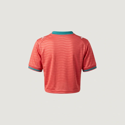 Portugal – Crop Top Domicile Coupe du Monde 2026 – Rouge, Sarcelle - dos