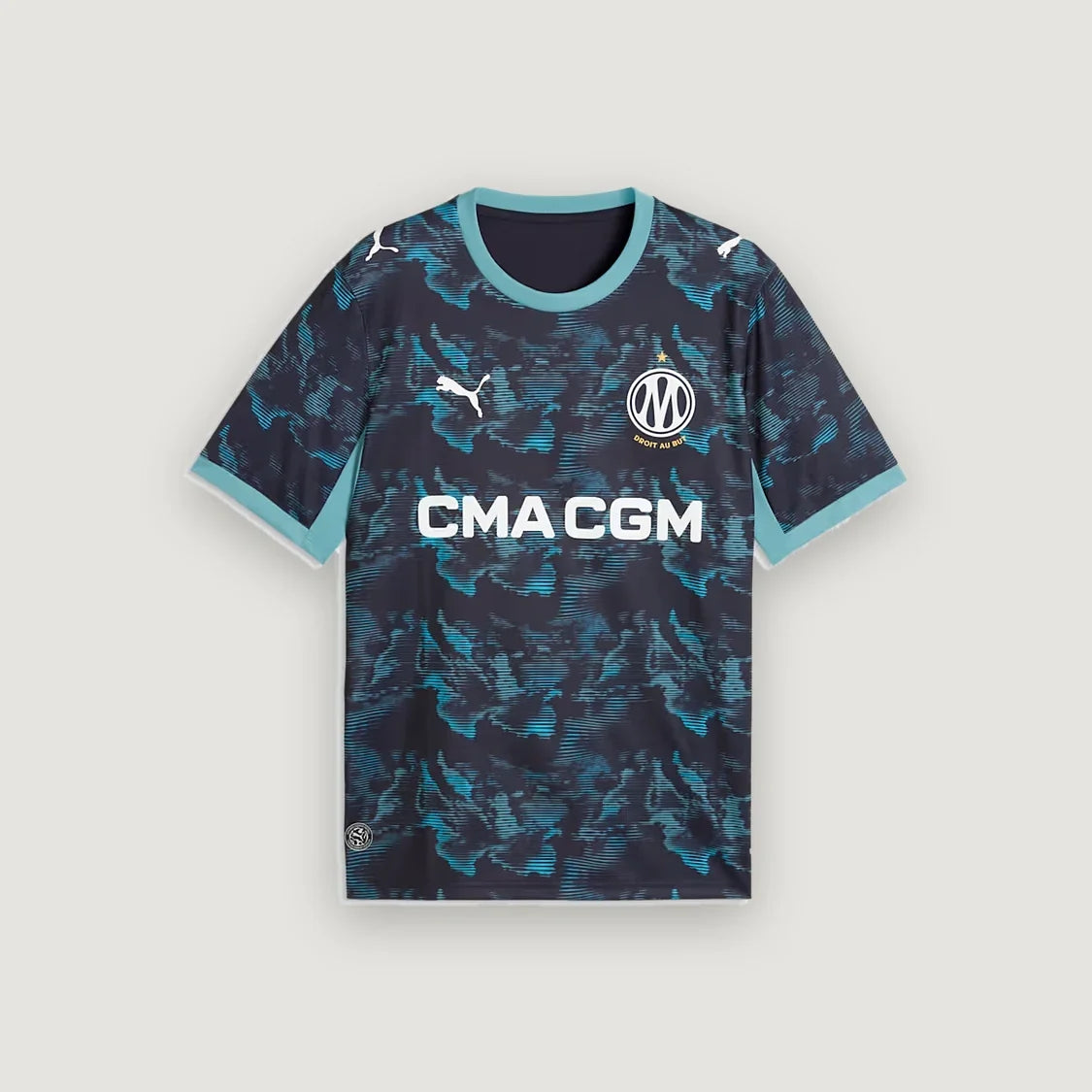 Olympique de Marseille – Maillot Extérieur 2026/27 – Marine, Bleu ciel - avant