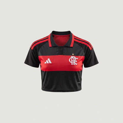 Flamengo – Crop Top Domicile 2026/27 – Rouge, Noir - avant