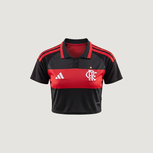 Flamengo – Crop Top Domicile 2026/27 – Rouge, Noir - avant