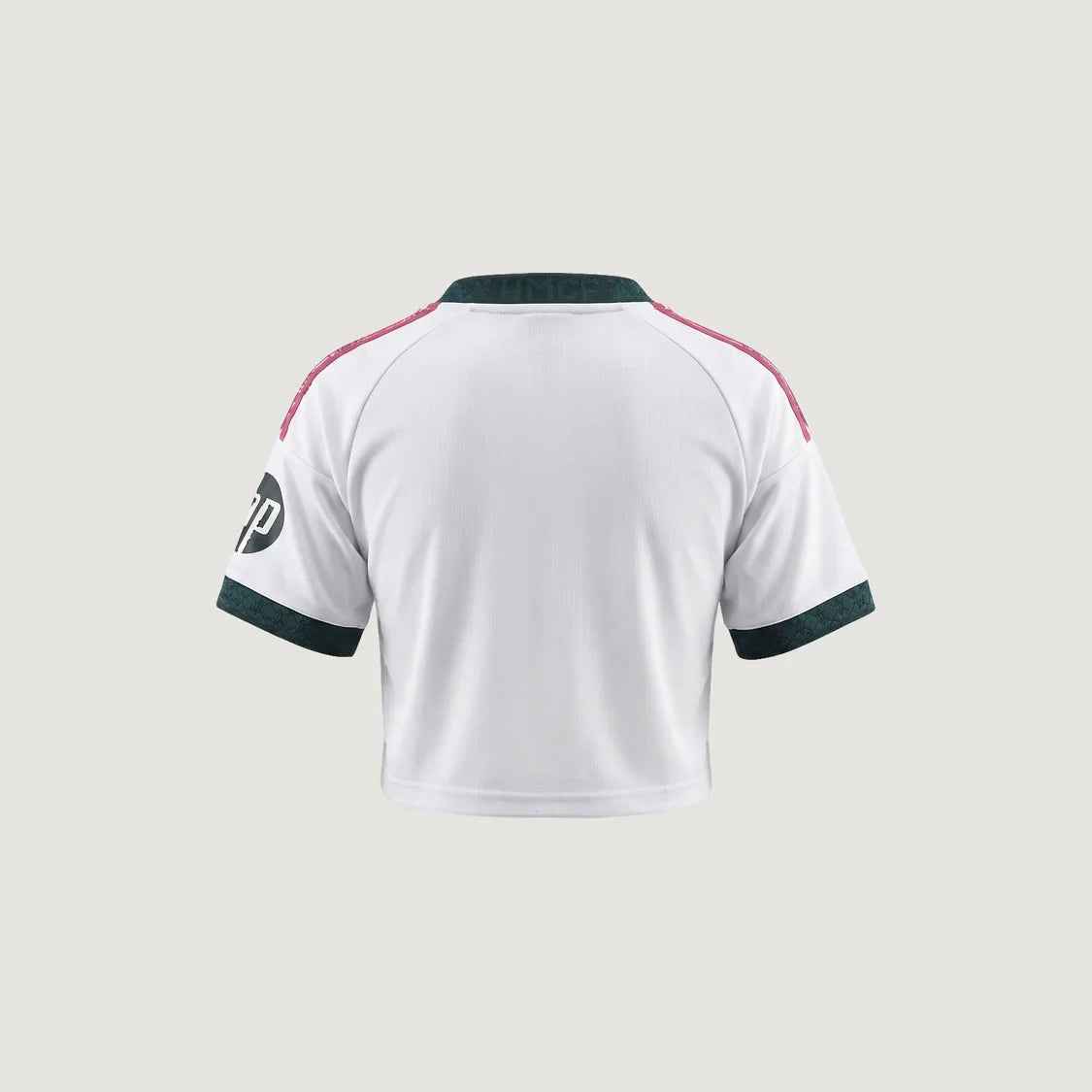 Real Madrid – Crop Top Domicile 2026/27 – Blanc, Vert sapin, Rose - dos