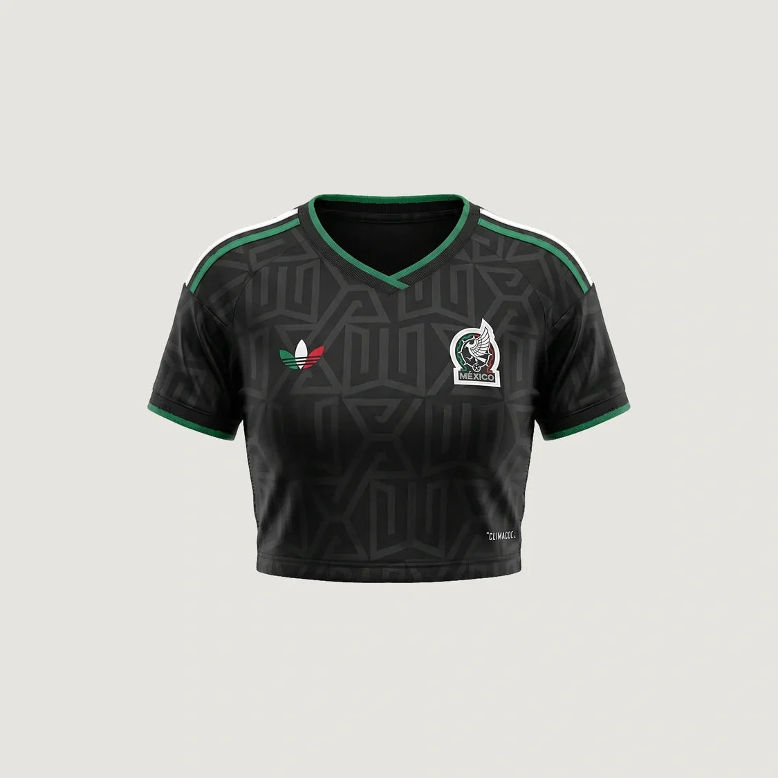 Mexique – Crop Top Third 2026 – Noir, Vert, Rouge - avant
