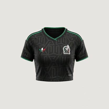 Mexique – Crop Top Third 2026 – Noir, Vert, Rouge - avant