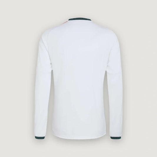 Real Madrid – Maillot Domicile Manches Longues 2026/27 – Blanc, Rose, Vert foncé - dos