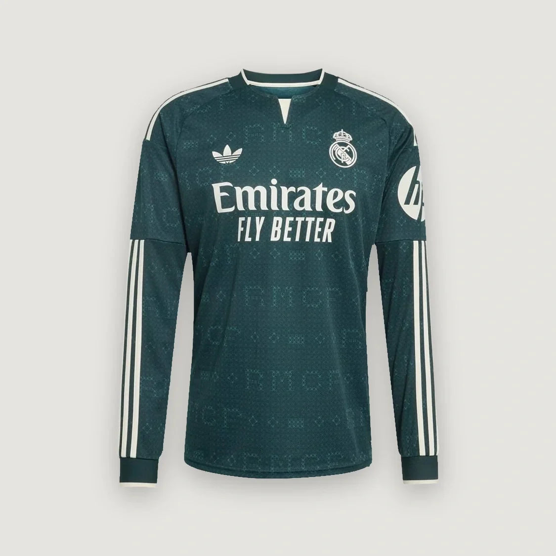 Real Madrid – Maillot Extérieur Manches Longues 2026/27 – Vert Sapin - avant